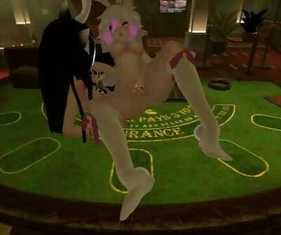 Bunny Girl Loses everything while Gambling Intense Moaning, Nudity, Lesbo Scissoring