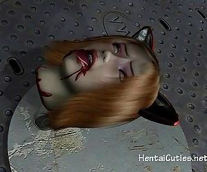 3D anime pussy stuffed by a monster - 5 min