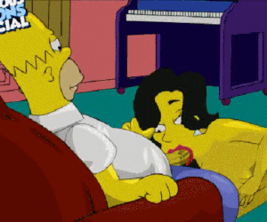 Homer arriver Un oral Plaisir et spunking dans Son gosier