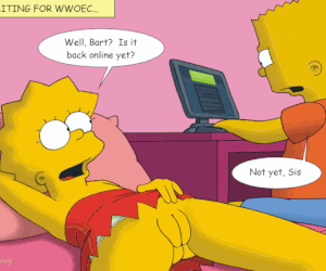 Lisa touching her pussy next to bart